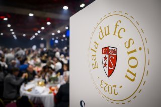 Une vue generale lors du Gala du FC Sion et sa traditionnelle choucroute le samedi 25 mars 2023 au CERM de Martigny. (KEYSTONE/Jean-Christophe Bott)